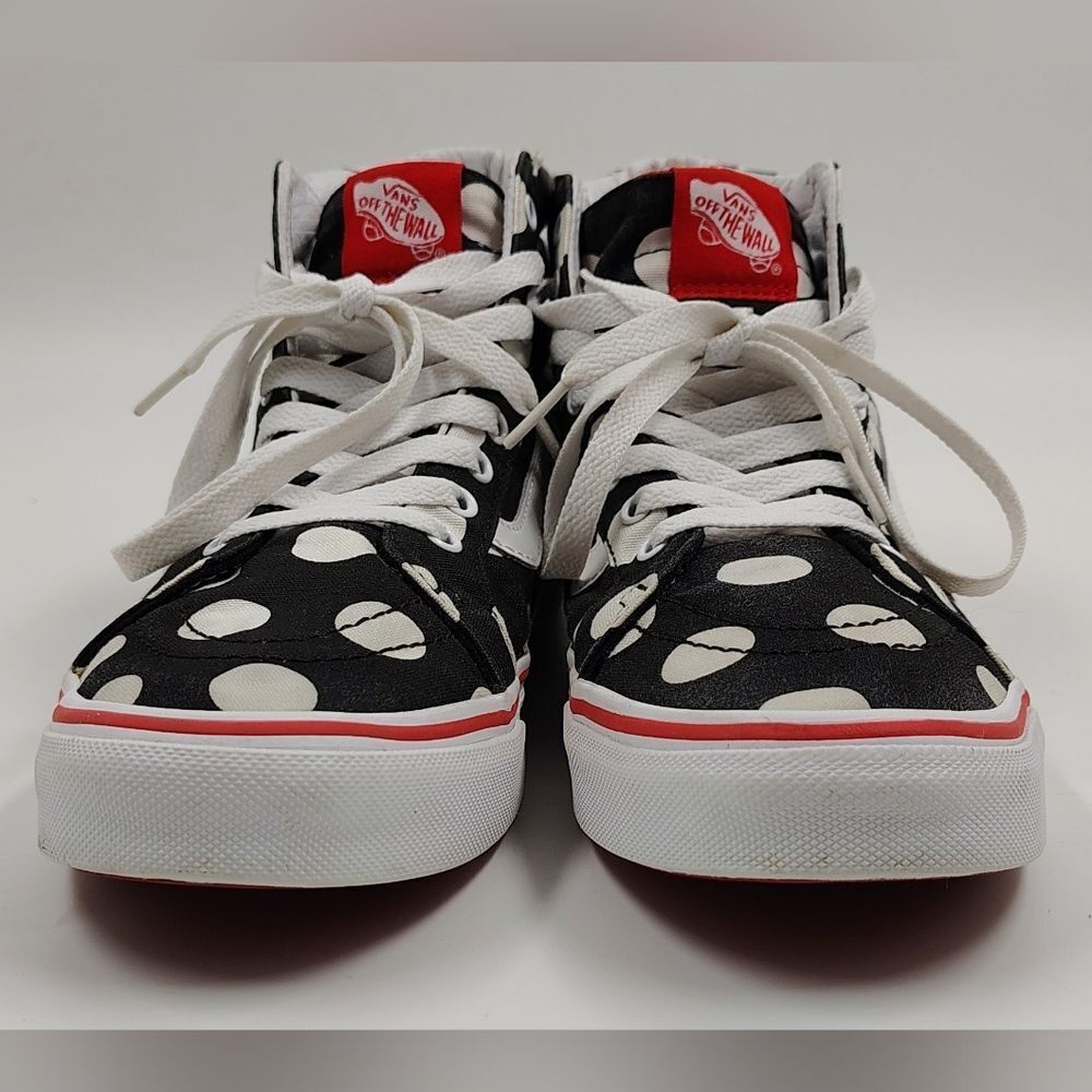 Vans Off The Wall Black & White Polka Dot High-Top Skateboard  Sneakers Sz 6.5 - Picture 8 of 16